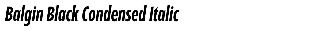 Balgin Black Condensed Italic